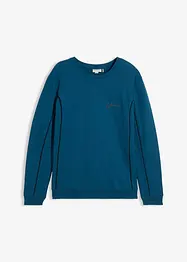 Sweatshirt mit Kontrastdetails aus reiner Baumwolle, bonprix
