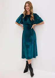 Robe midi en velours doux, bonprix