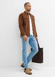 Stretch-Cordhemd mit Fleecefutter, warm gefüttert, bonprix