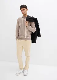 Feinstrick-Polopullover, Slim Fit, bonprix