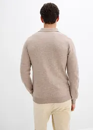 Feinstrick-Polopullover, Slim Fit, bonprix