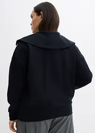 Sweatshirt mit breitem Kragen aus Viskose-Mix, bonprix
