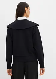 Sweatshirt mit breitem Kragen aus Viskose-Mix, bonprix