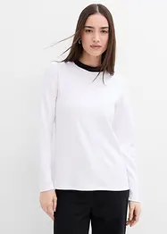 Langarmshirt aus Viskose-Mix mit abgesetztem Turtleneck, bonprix