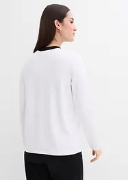 Langarmshirt aus Viskose-Mix mit abgesetztem Turtleneck, bonprix
