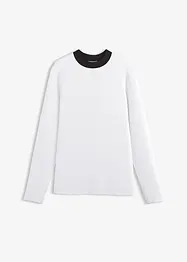 Langarmshirt aus Viskose-Mix mit abgesetztem Turtleneck, bonprix