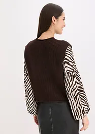 Gilet sans manches en maille à boutons décoratifs, bonprix