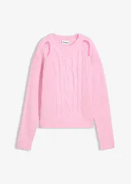 Pull en grosse maille à motif torsadé, bonprix