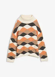Rollkragenpullover mit Muster, bonprix