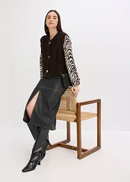 Gilet sans manches en maille à boutons décoratifs, bonprix