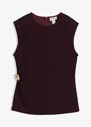 Top à boucle décorative en crêpe, bonprix