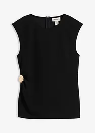 Top mit Zierschnalle aus Crepe, bonprix