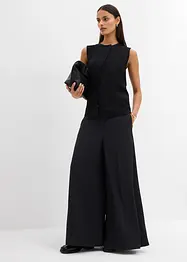 Gilet sans manches asymétrique en jersey milano, bonprix