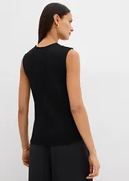 Gilet sans manches asymétrique en jersey milano, bonprix