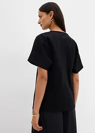 Bequeme Weste mit Zierknopf aus Punto di Roma, bonprix