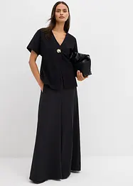 Bequeme Weste mit Zierknopf aus Punto di Roma, bonprix