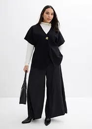 Bequeme Weste mit Zierknopf aus Punto di Roma, bonprix