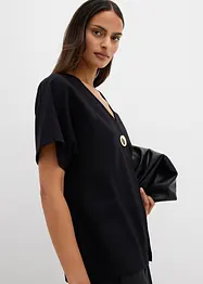 Gilet confortable en jersey milano avec bouton décoratif, bonprix