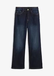 Wide-Leg Thermojeans mit Jerseyfutter Mid Waist, bonprix