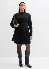 Jupe plissée en viscose mélangée légèrement brillante, bonprix