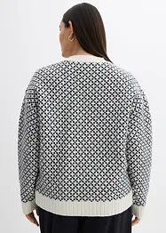 Grobstrick-Pullover mit Wollanteil, bonprix