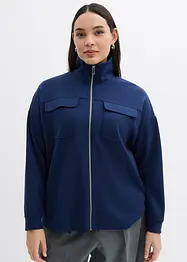 Sweatjacke aus leicht glänzendem Viskose-Mix, bonprix