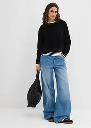 Sweatshirt aus weichem Frottee, bonprix