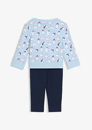 Sweatshirt und Krabbelleggings aus reiner Bio-Baumwolle (2-tlg.Set), bonprix