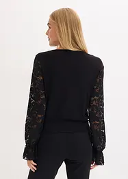 Langarmshirt mit Spitze, bonprix