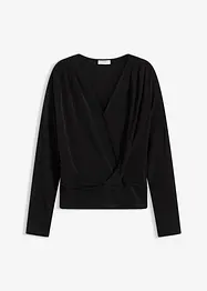 Langarmshirt mit tiefem Ausschnitt, bonprix