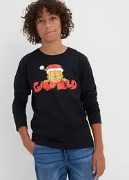 Langarmshirt Garfield mit Weihnachtsmotiv aus reiner Baumwolle, Garfield