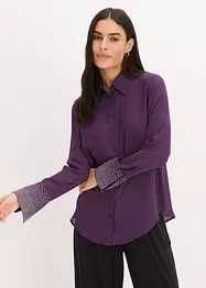 Hemdbluse  mit Glitzersteinchen, bonprix