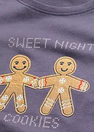 Pyjama mit Flanellhose, bonprix