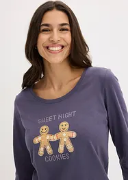 Pyjama mit Flanellhose, bonprix