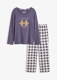 Pyjama mit Flanellhose, bonprix