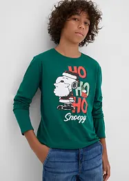 Langarmshirt Snoopy mit Weihnachtsmotiv aus reiner Baumwolle, Peanuts