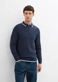 Polo Pullover mit recycelter Baumwolle, bonprix