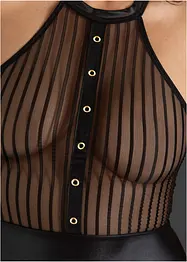 Neckholderkleid mit Wetlook, bonprix