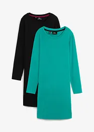 Jerseykleid aus Baumwolle mit Stretch (2er Pack), bonprix