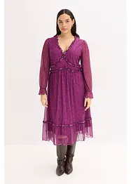 Midi-Jerseykleid aus Mesh, bonprix