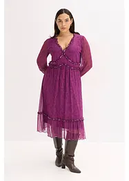 Midi-Jerseykleid aus Mesh, bonprix