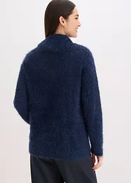 Rollkragenpullover aus weichem Federgarn, bonprix