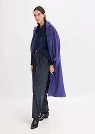 Rollkragenpullover aus weichem Federgarn, bonprix