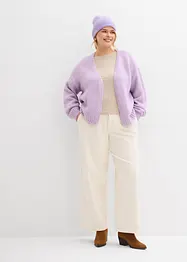 Verkürzte Oversize Grobstrickjacke, bonprix