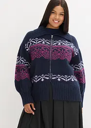 Oversize Norweger-Strickjacke, bonprix