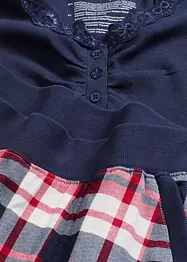 Pyjama avec haut côtelé à encolure boutonnée, bonprix