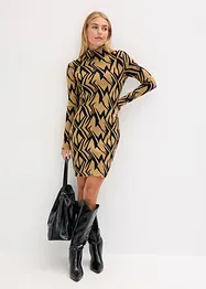 Figurbetontes Strickkleid mit Stehkragen, bonprix