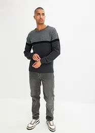 pflegeleichter Rundhalspullover im Colourblocking-Design, bonprix