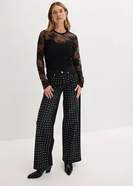 Langarmshirt aus feiner Spitze, bonprix