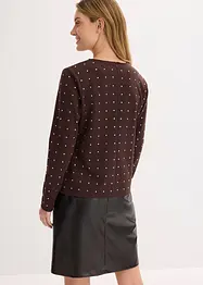 Langarmshirt mit Strass-Applikation, bonprix